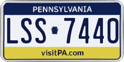 PA license plate LSS7440