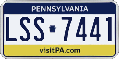 PA license plate LSS7441