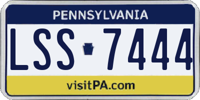 PA license plate LSS7444