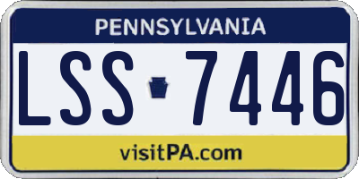 PA license plate LSS7446