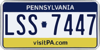 PA license plate LSS7447