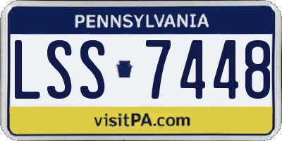 PA license plate LSS7448