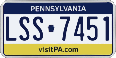 PA license plate LSS7451
