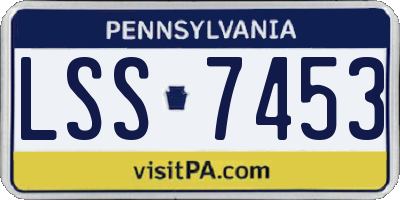 PA license plate LSS7453