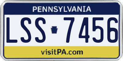 PA license plate LSS7456