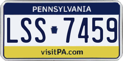 PA license plate LSS7459