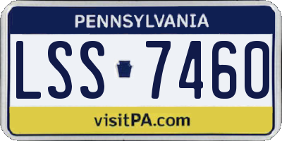 PA license plate LSS7460