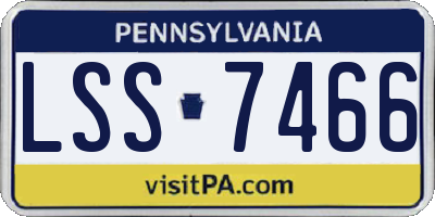 PA license plate LSS7466