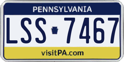 PA license plate LSS7467