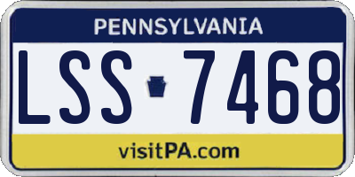 PA license plate LSS7468