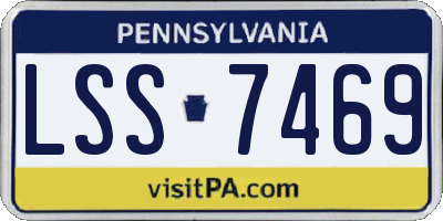PA license plate LSS7469