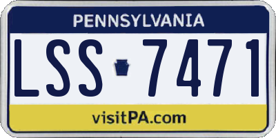 PA license plate LSS7471