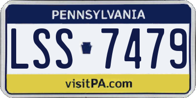 PA license plate LSS7479