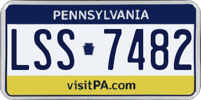 PA license plate LSS7482