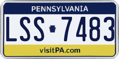 PA license plate LSS7483