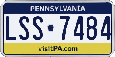 PA license plate LSS7484