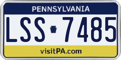 PA license plate LSS7485