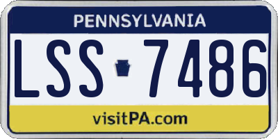PA license plate LSS7486