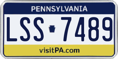PA license plate LSS7489