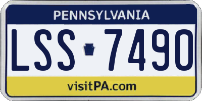PA license plate LSS7490