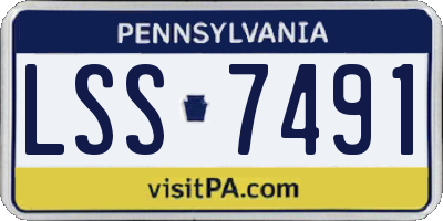 PA license plate LSS7491