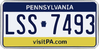 PA license plate LSS7493