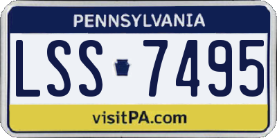 PA license plate LSS7495