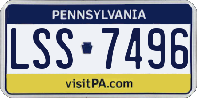 PA license plate LSS7496