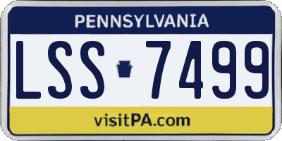 PA license plate LSS7499
