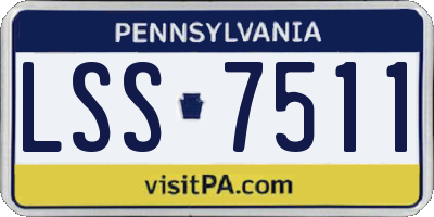 PA license plate LSS7511