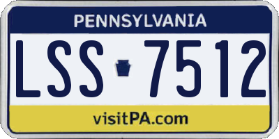 PA license plate LSS7512