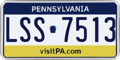 PA license plate LSS7513
