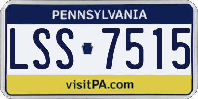 PA license plate LSS7515