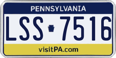 PA license plate LSS7516