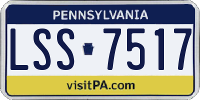 PA license plate LSS7517