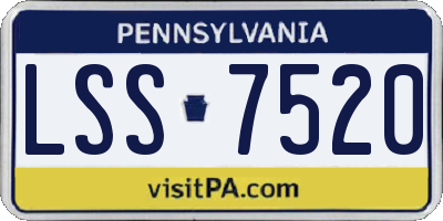 PA license plate LSS7520