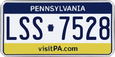 PA license plate LSS7528