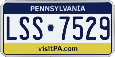 PA license plate LSS7529