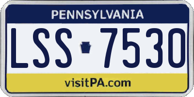 PA license plate LSS7530