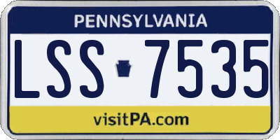 PA license plate LSS7535