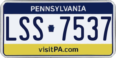PA license plate LSS7537