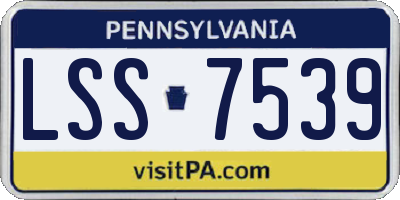 PA license plate LSS7539