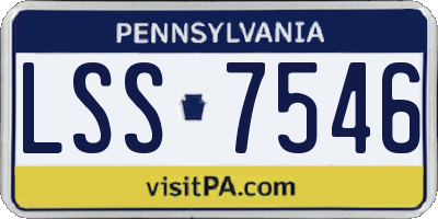 PA license plate LSS7546