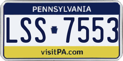 PA license plate LSS7553