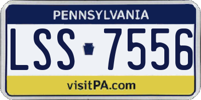 PA license plate LSS7556