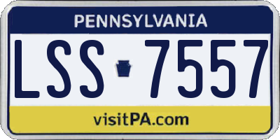 PA license plate LSS7557