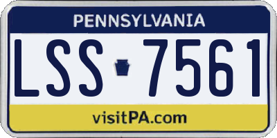 PA license plate LSS7561