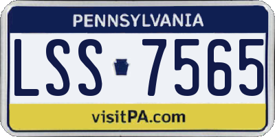 PA license plate LSS7565