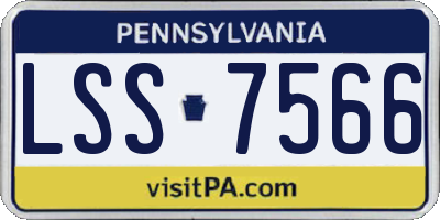 PA license plate LSS7566