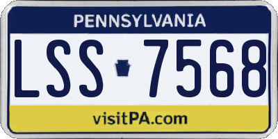 PA license plate LSS7568